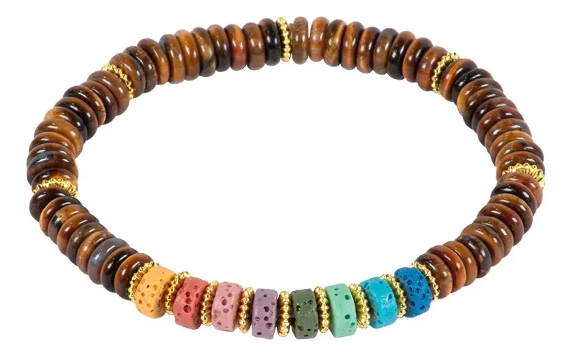 Pulseira de proteção Yoiko com acabamento em ouro brilhante