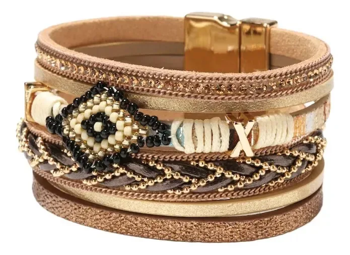 Pulseira Yoiko Boho sem acabamento dourado