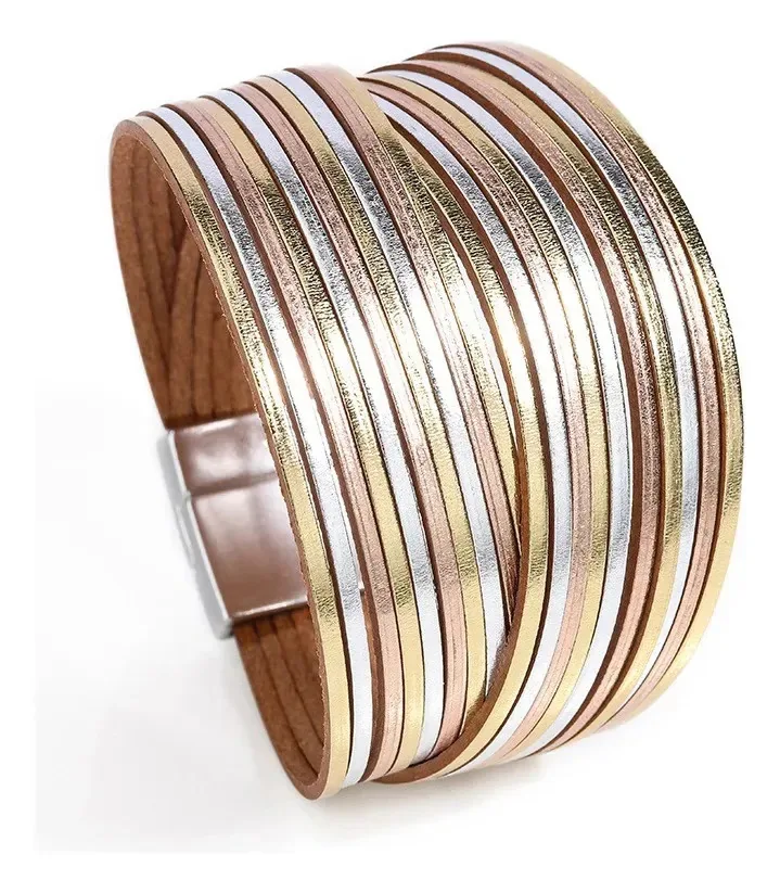 Pulseira Yoiko com acabamento dourado brilhante