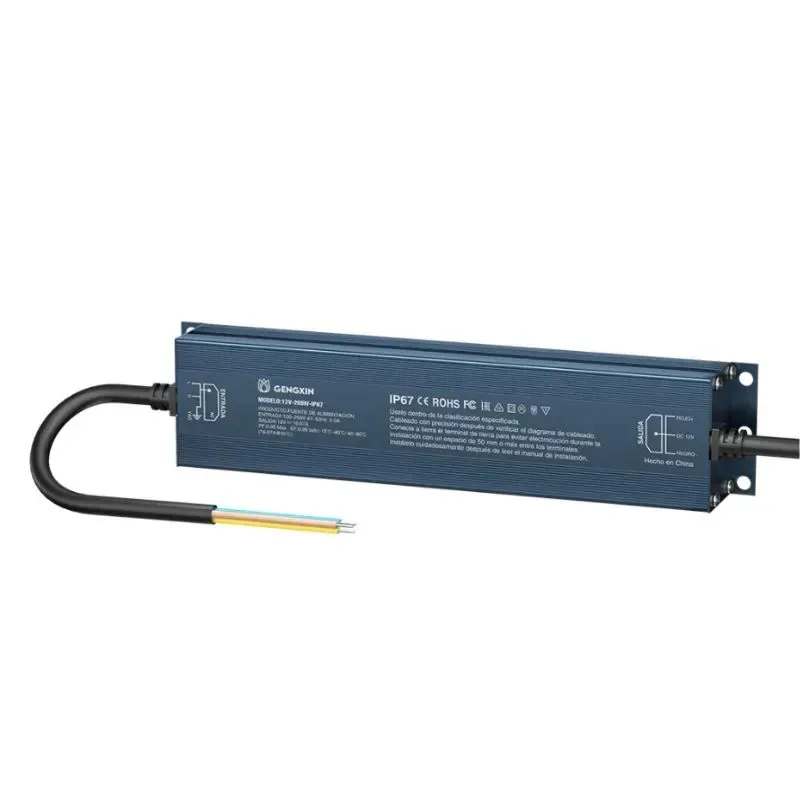 Fonte de alimentação IP67 externa de 12v 200w 16A
