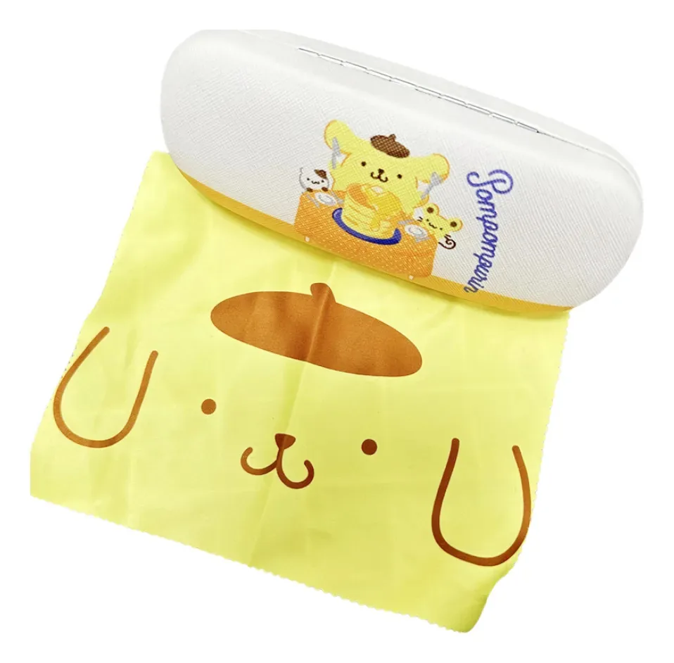 Estojo protetor de café da manhã portátil com lentes coloridas Pompompurin Capa para café da manhã Pompompurin
