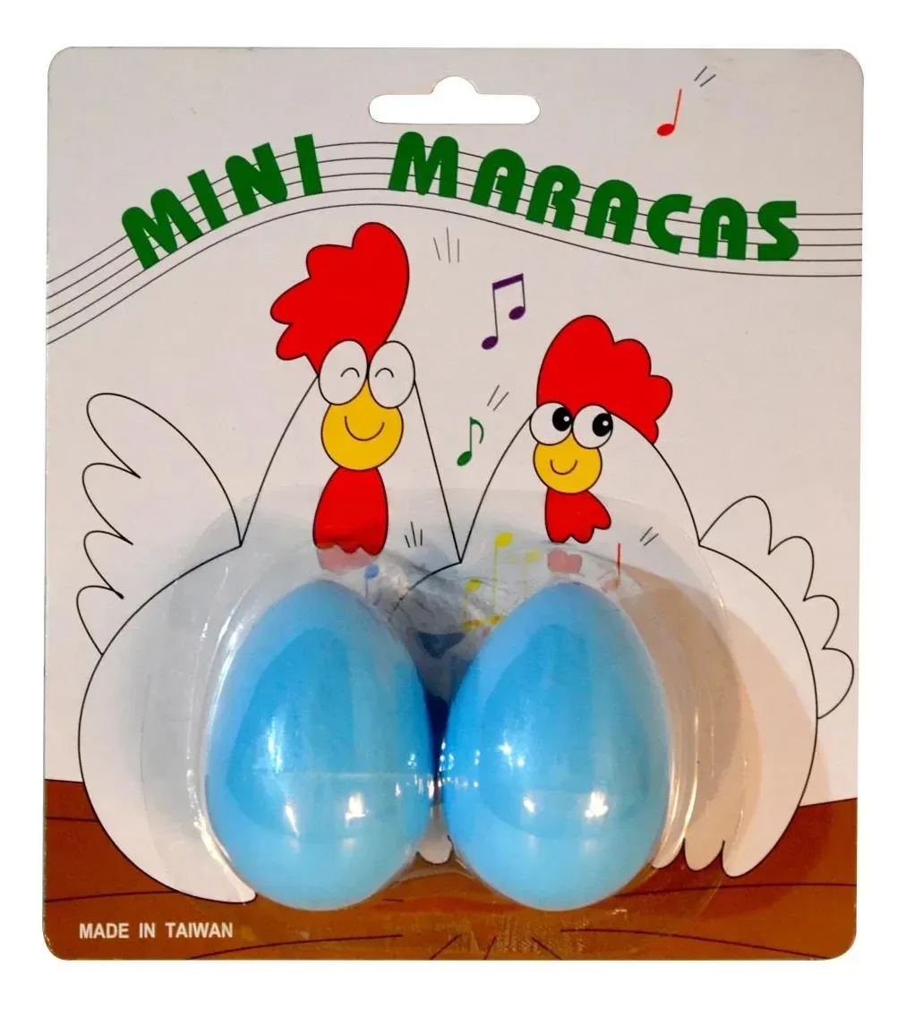 Par de Maracas Shaker em forma de ovo New Beat Osc-48 Blue