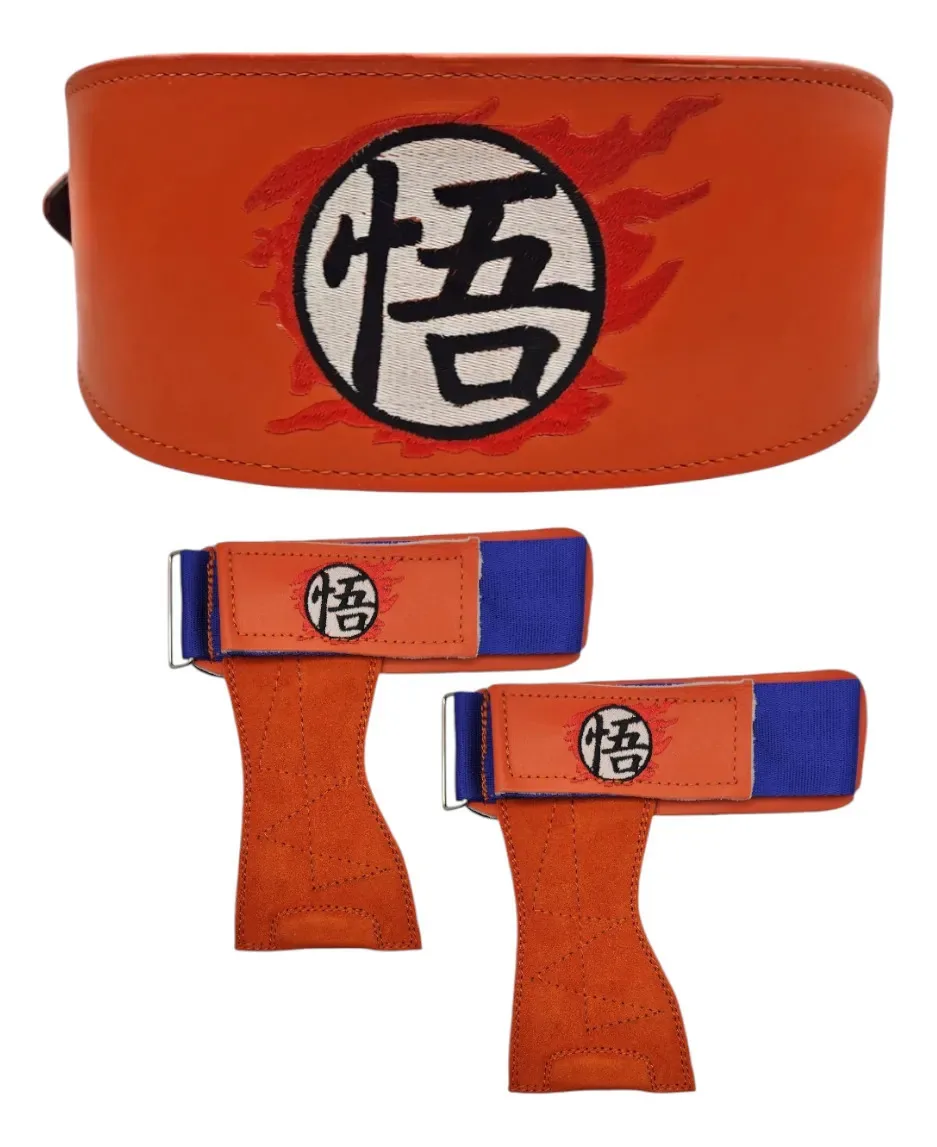 Kit de treinamento masculino Belt + Straps, laranja, tamanho Ch