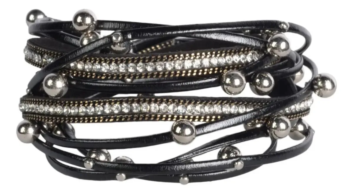 Pulseira Yoiko com acabamento prateado brilhante
