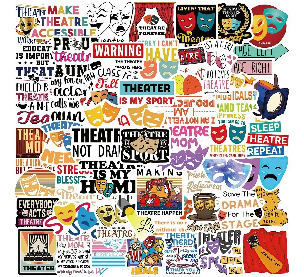 Adesivo com decalque Classic Play Theater 50 em PVC versus água Classic Play Theater