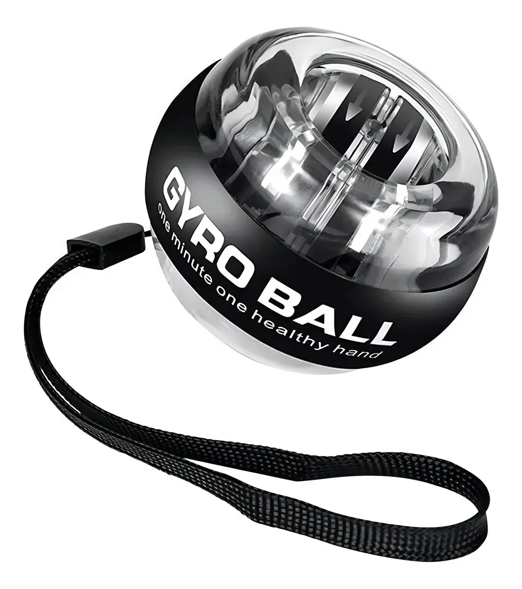 Exercício giroscópico Power Ball para pulso, braço e força preto