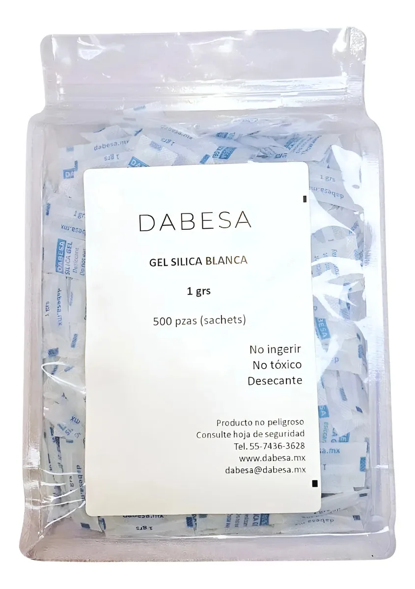 Vasilhas Dabesa 500 de gel de sílica de 1g para umidade