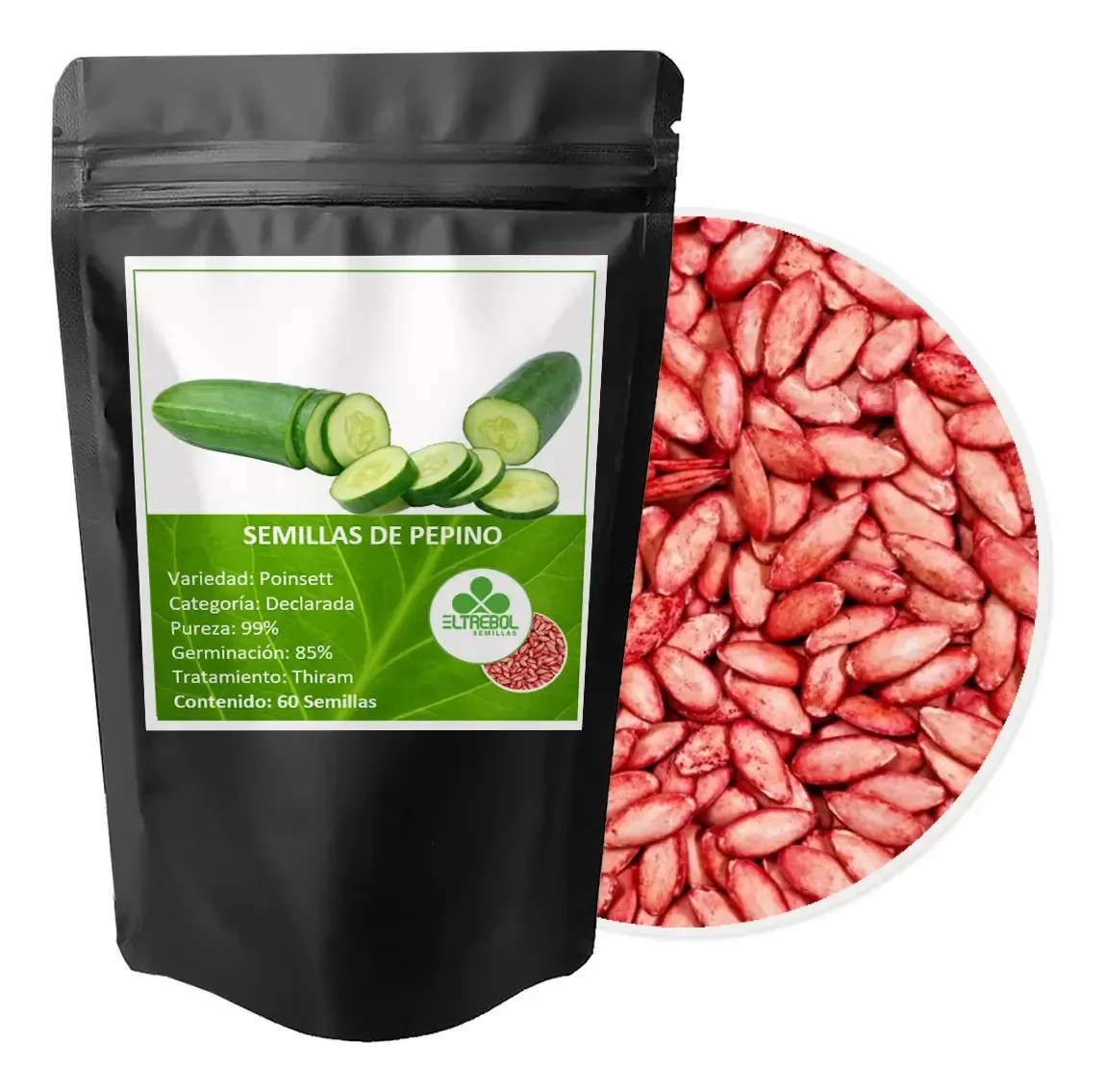 Sementes de pepino Var. Poinsett (60 sementes)