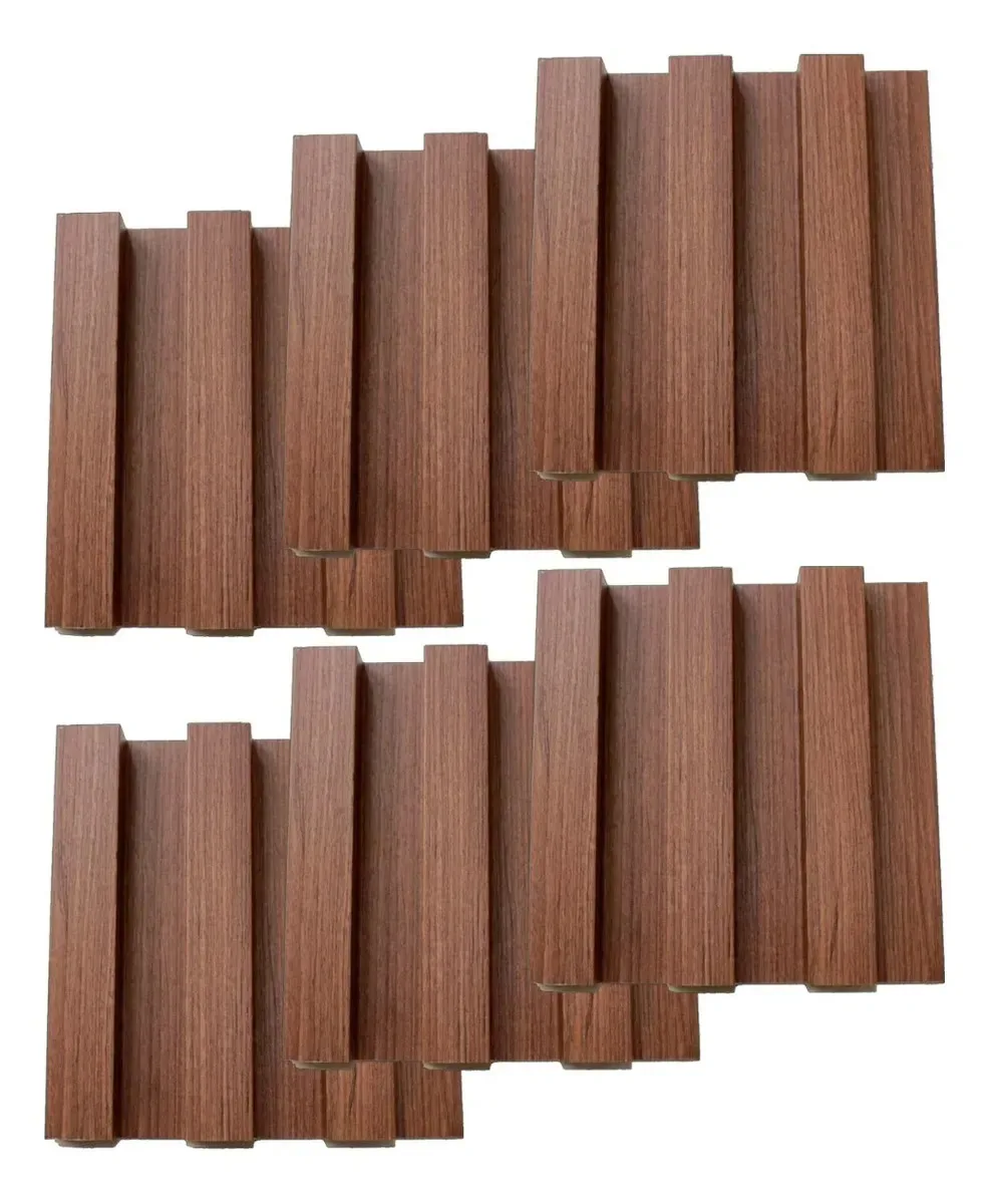 Interior decorativo Ukasita Lambrin Wpc 98x20x2,8 cm 6 unidades coloridas Walnut Lambrin Wpc Interior
