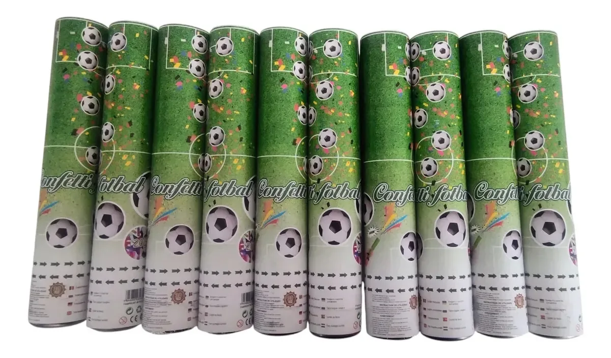 Confete metálico multicolorido Bazuca 10 Lanza, 30 cm, menino