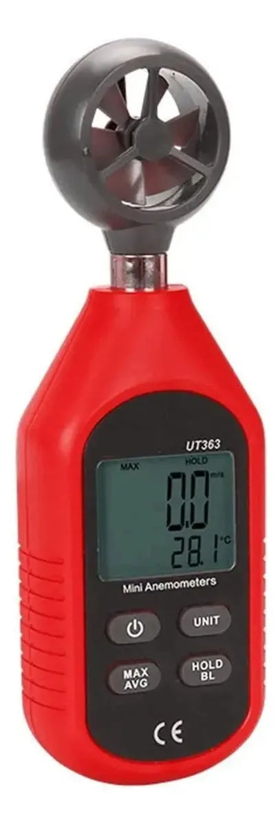 Medidor de velocidade do vento portátil, testador de velocidade do vento, mini anemômetro digital, sensor LCD, luz de fundo, testador de temperatura de 0-30 M/S para drone de tiro Hvac, Wind Chil...