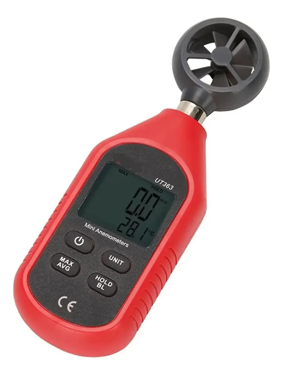 Medidor de velocidade do vento portátil Anemômetro portátil digital Medição da velocidade do vento Testador de temperatura Display LCD Medidor de vento de velocidade de fluxo de ar para drone