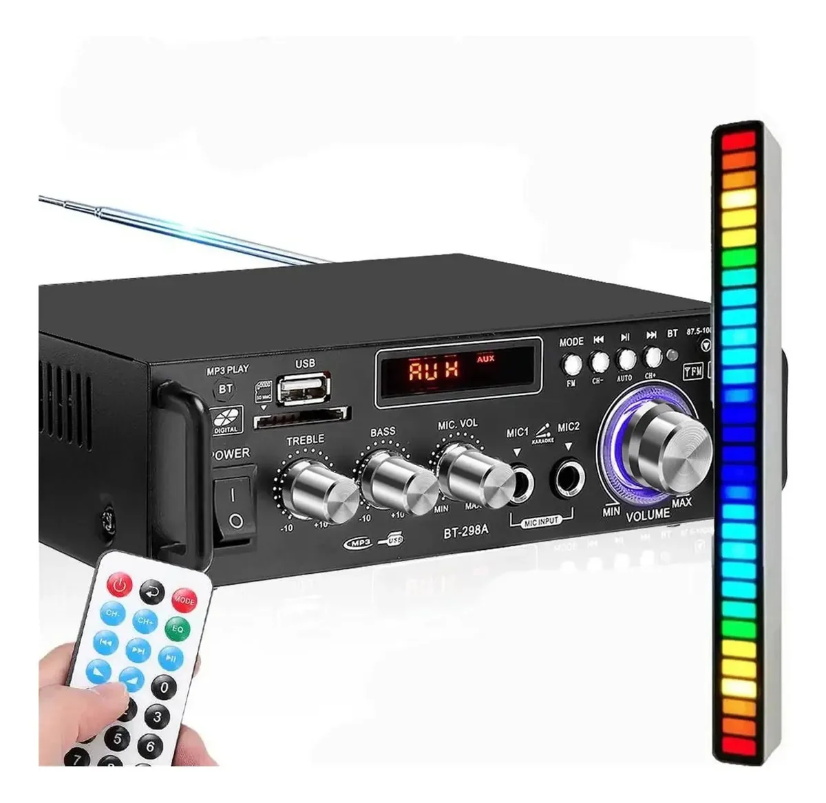 Amplificador de áudio, amplificadores de 800w, amplificador de áudio Bluetooth, amplificador de subwoofer, amplificador de subwoofer, sistema de som, amplificador profissional para carro ou casa