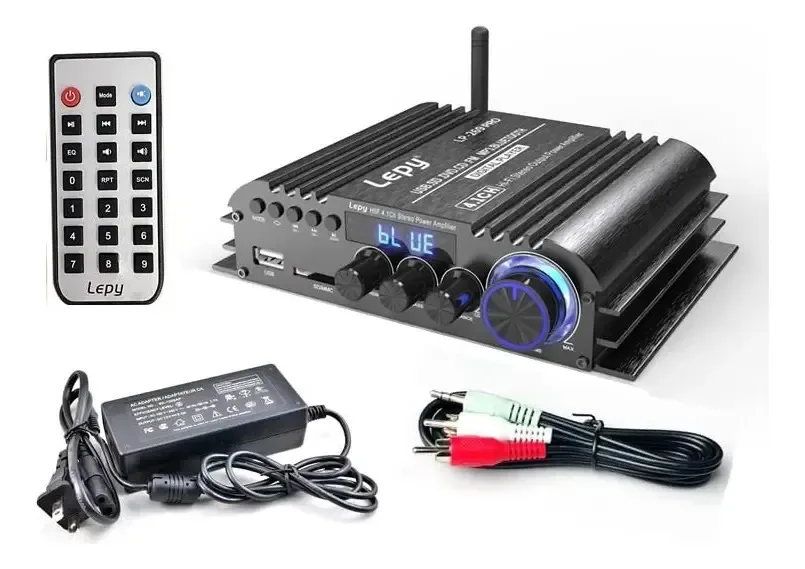 Amplificador de áudio, 4* 400w 4.1 Mini Amplificador de potência sem fio Bluetooth Digital HiFi Audio Audio Audio Audio Amplificador de baixo para carro ou casa (plugue a-u)