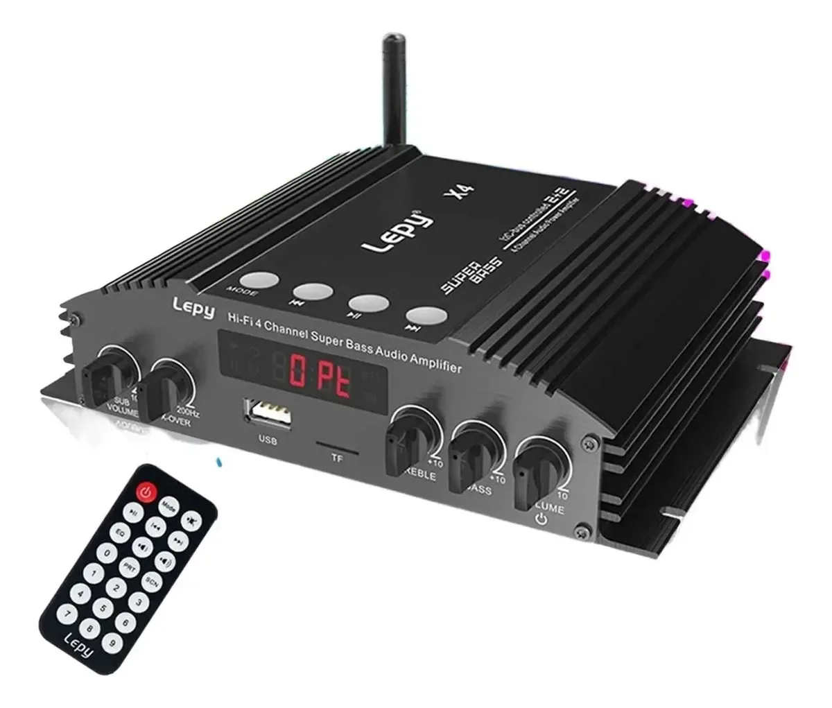 Amplificador de áudio, 240 0w, áudio de 4 canais, áudio, áudio, amplificador de potência Bluetooth, amplificadores Bluetooth para casa, música doméstica, sistema de som para carro ou casa