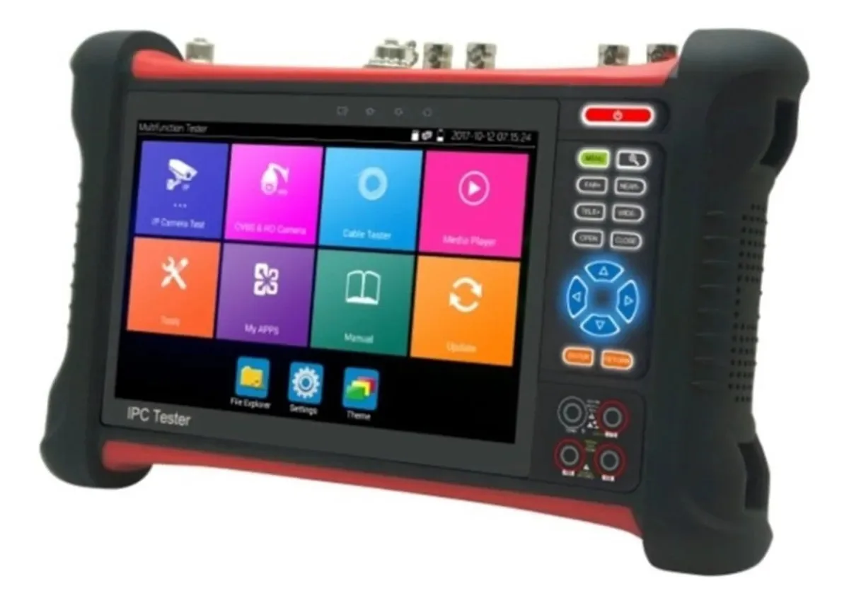 Monitor de teste de CFTV Okanen, monitor de teste de CFTV Tester IPC Tester PoE 8mp Tvi Cvi Sdi Cvbs Ip AHD Monitor de teste de câmera com Utp Tdr H.265 (x7 Adhs)