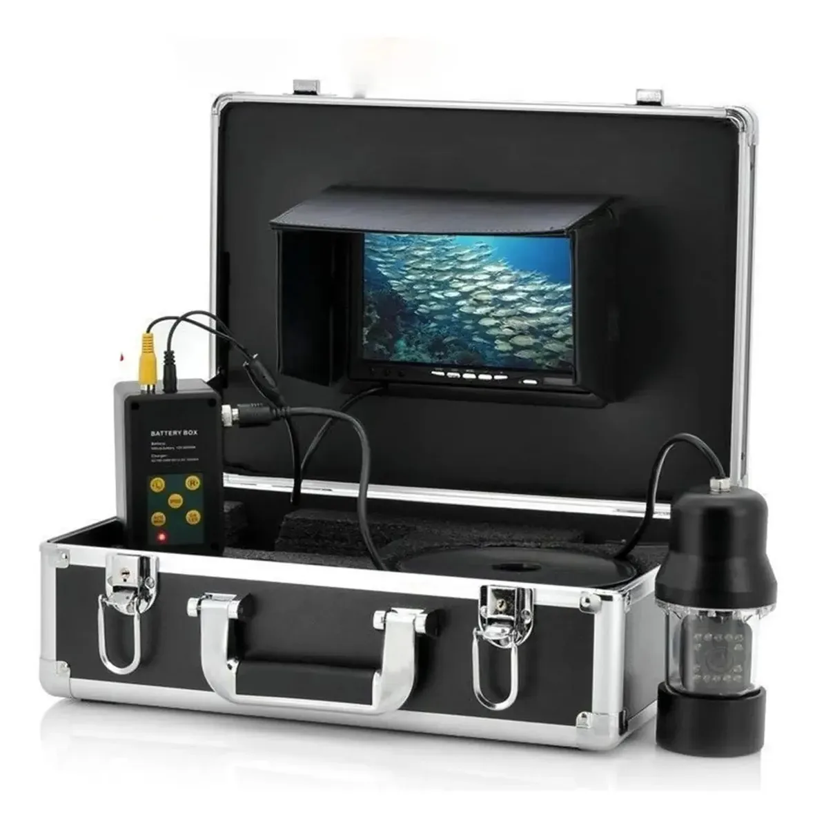 Câmera de pesca subaquática Disirou, DVR de 20 m/50 m e 7 Tft Câmera de pesca de vídeo Gravador de pesca subaquática para pesca de caiaque em lagos congelados (sy8200d-20m)