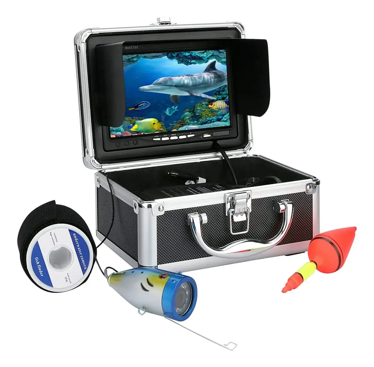 Câmera de pesca subaquática, tela de 20m 7, câmera de pesca subaquática de 1000 tvl, câmera de pesca de vídeo para pesca no gelo, câmera de pesca, pesca marítima para pesca de caiaque