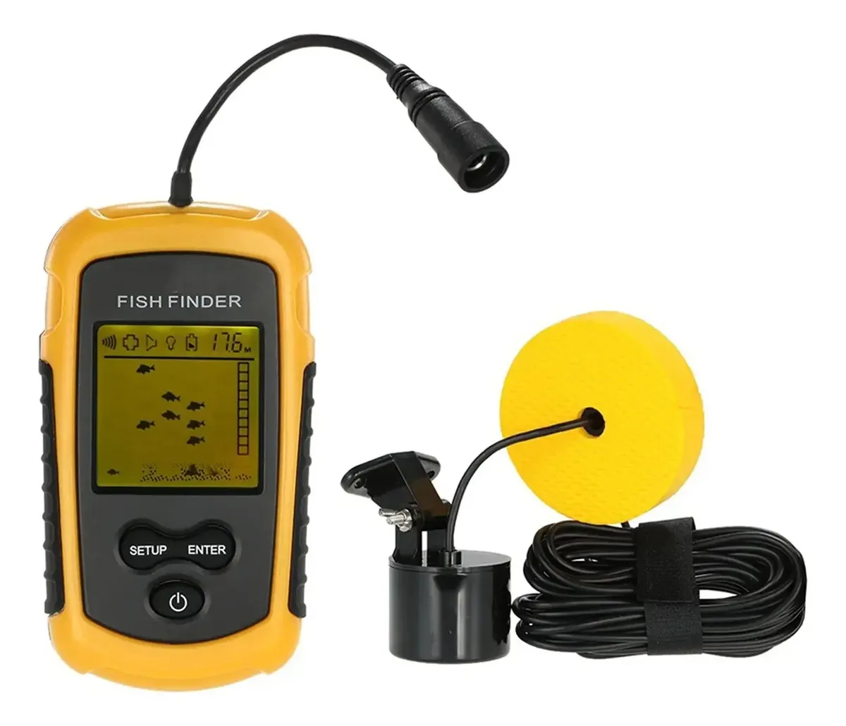 Câmera de pesca subaquática Disirou, sonar, LCD, peixes, banquetes, pesca com Echo Sonunder Finance Finance Equipamento de pesca eletrônico para pesca de caiaque em lagos congelados