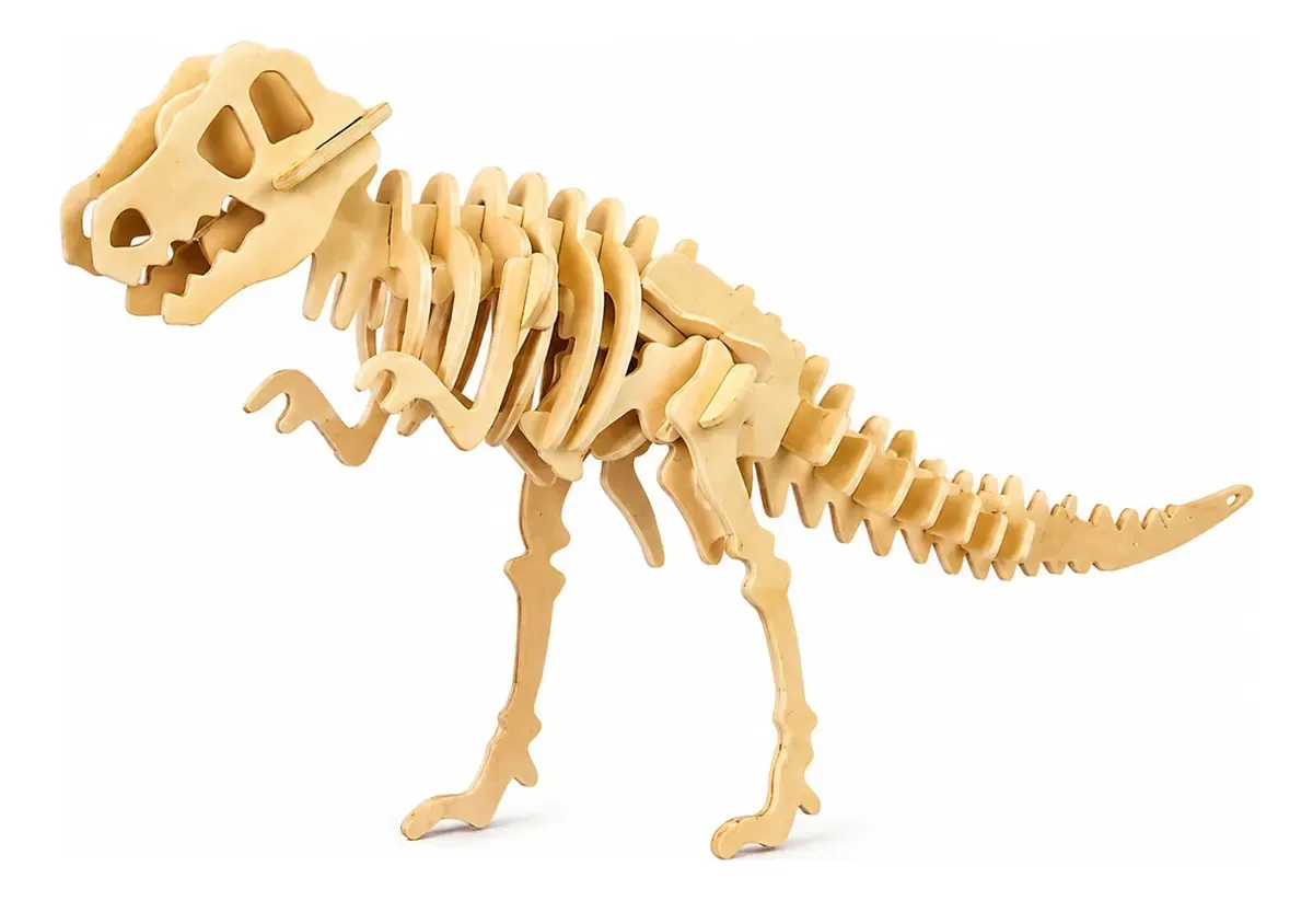 Quebra-cabeça de madeira 3D, Tyrannosaurus. Quebra-cabeças Wundentoy