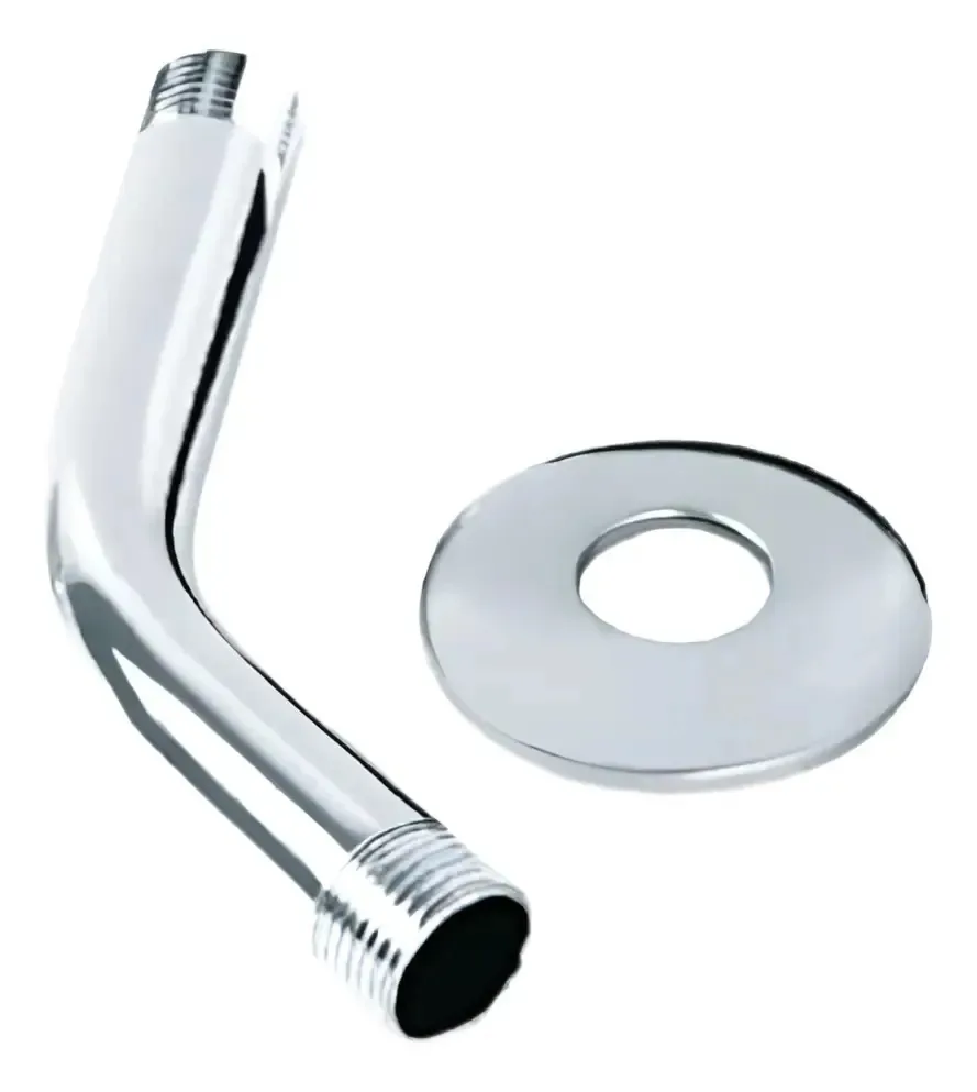 Braço e placa de chuveiro cromados Maxtool 308203