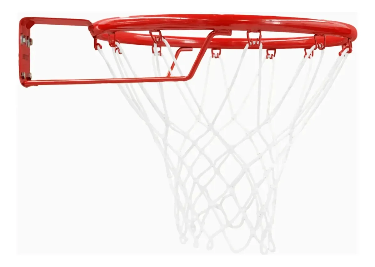 Cesta de basquete de tamanho profissional Enersport 18, cor vermelha, cesta de basquete, cesta de basquete