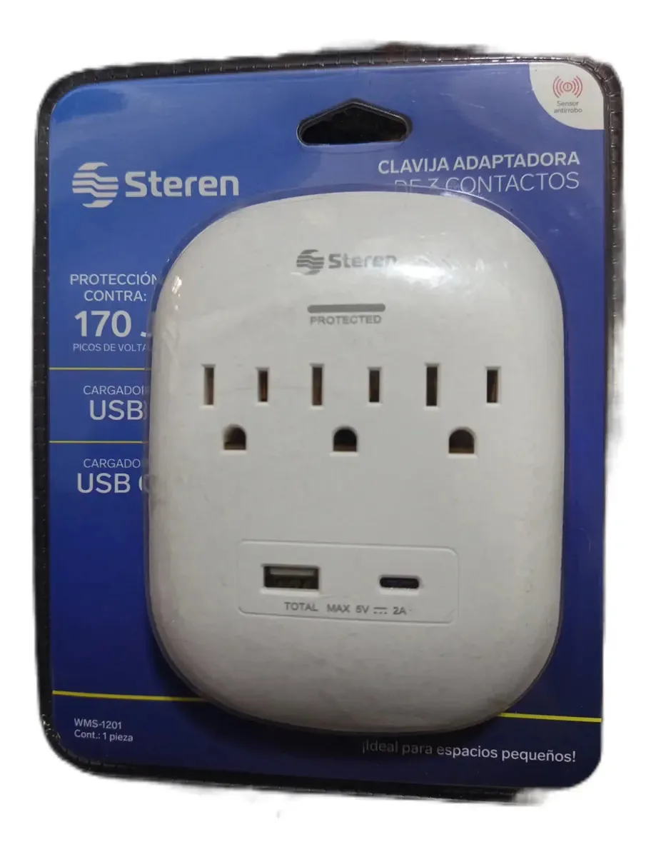 Plugues adaptadores de 3 pinos, USB e USB C