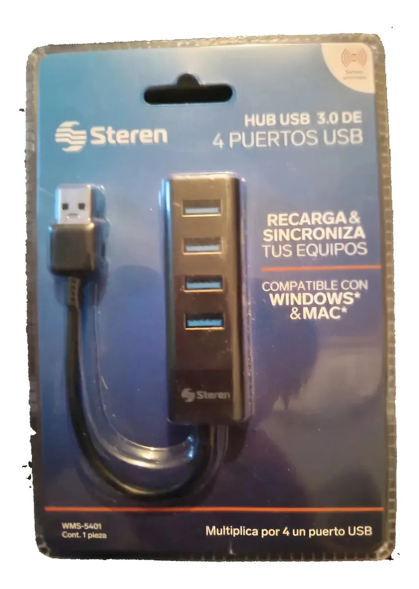 Adaptador de hub USB 3.0 Steren Usb 3.0 de 4 portas