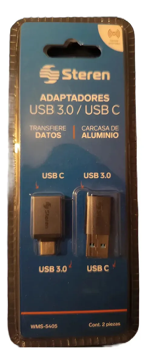 Adaptadores Steren Usb 3.0/usb C pretos