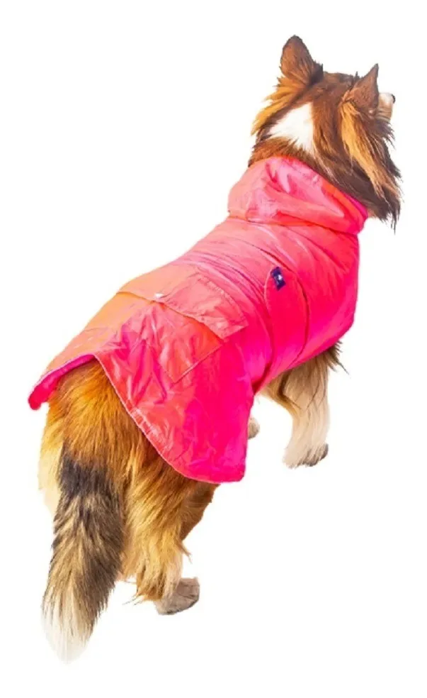 Capa de chuva rosa neon para cães tamanho 8 Pet Pals Pals Pink