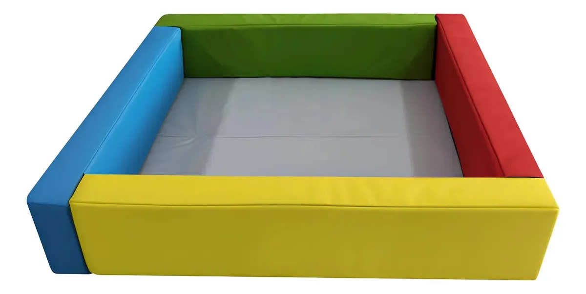 Piscina de bolas retangular 120* 80* 30* 10 + Bola de 12 cm multicolorida