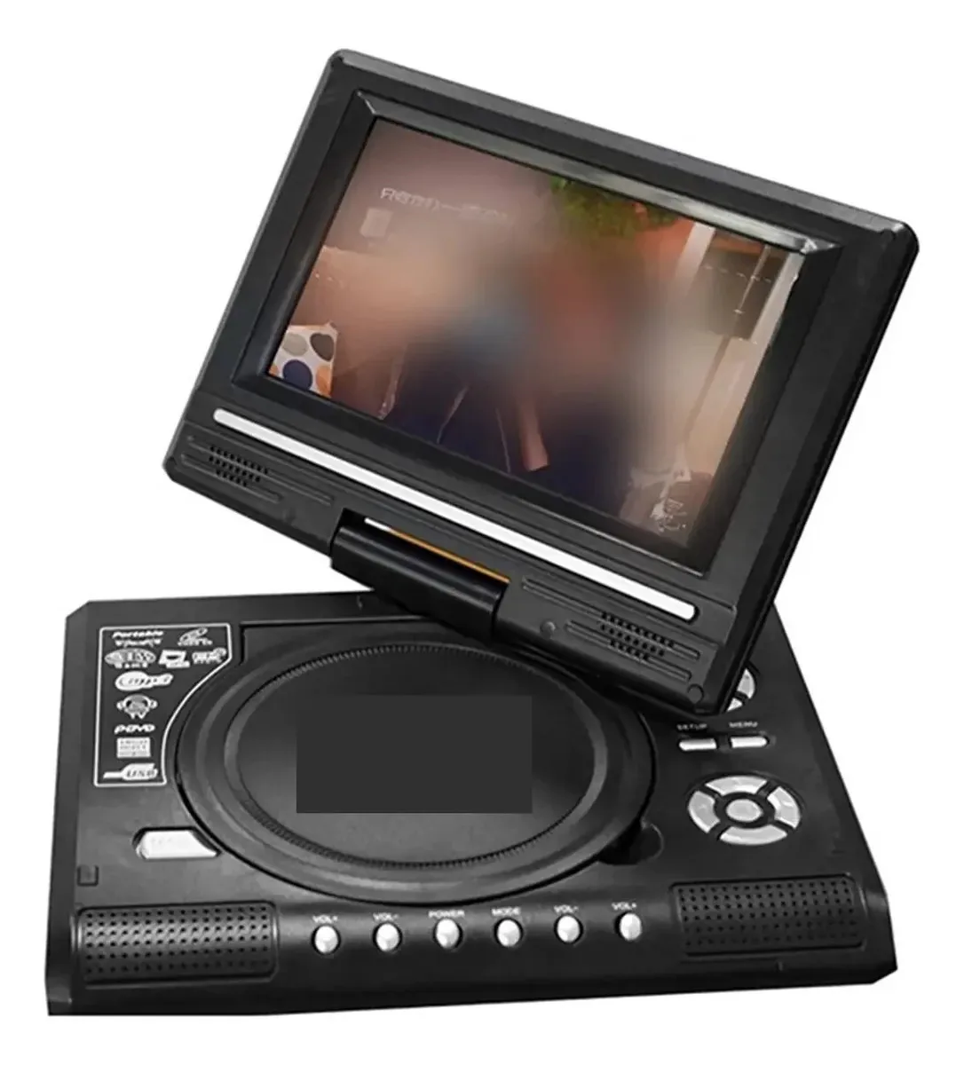 Sweper, tela ampla 16:9 de 7,8 polegadas, tela LCD giratória de 270°, TV doméstica, reprodutor de DVD portátil, visualizador de MP3 Vcd com função de jogo