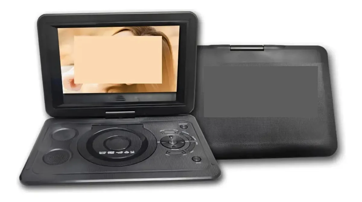 Smart TV portátil HD de 10,1 polegadas com tela giratória, leitor de DVD VCD SVCD, leitor de cartão SD e USB, com bateria recarregável (Cor: Prata, Tamanho: 1)