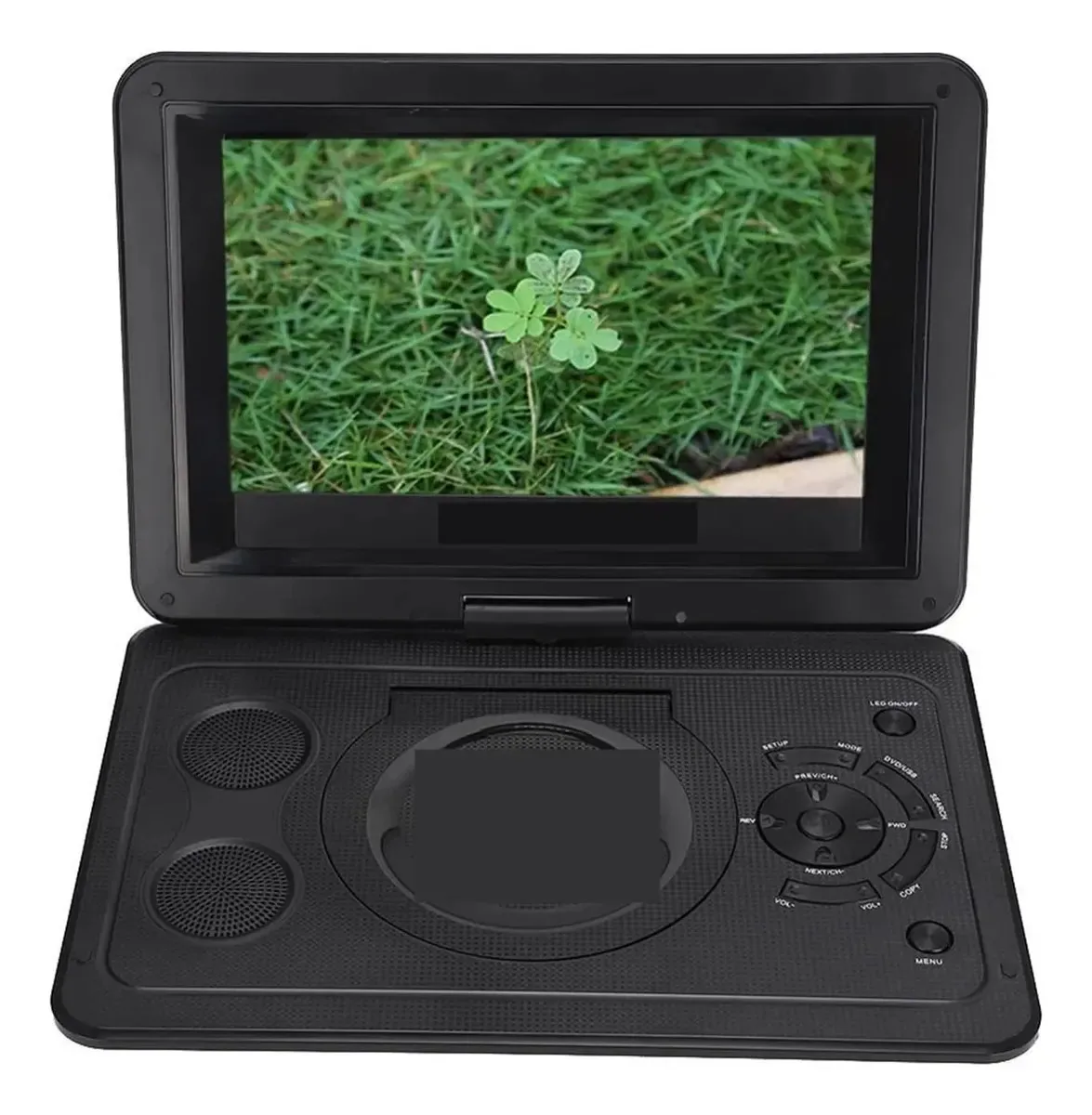 Leitor de DVD portátil com TV HD de 10,1 polegadas, tela LCD com resolução de 800*480, formato 16:9, compatível com VCD, CD, CD-R e DVD (Cor: 1, Tamanho: Plugue do Reino Unido)