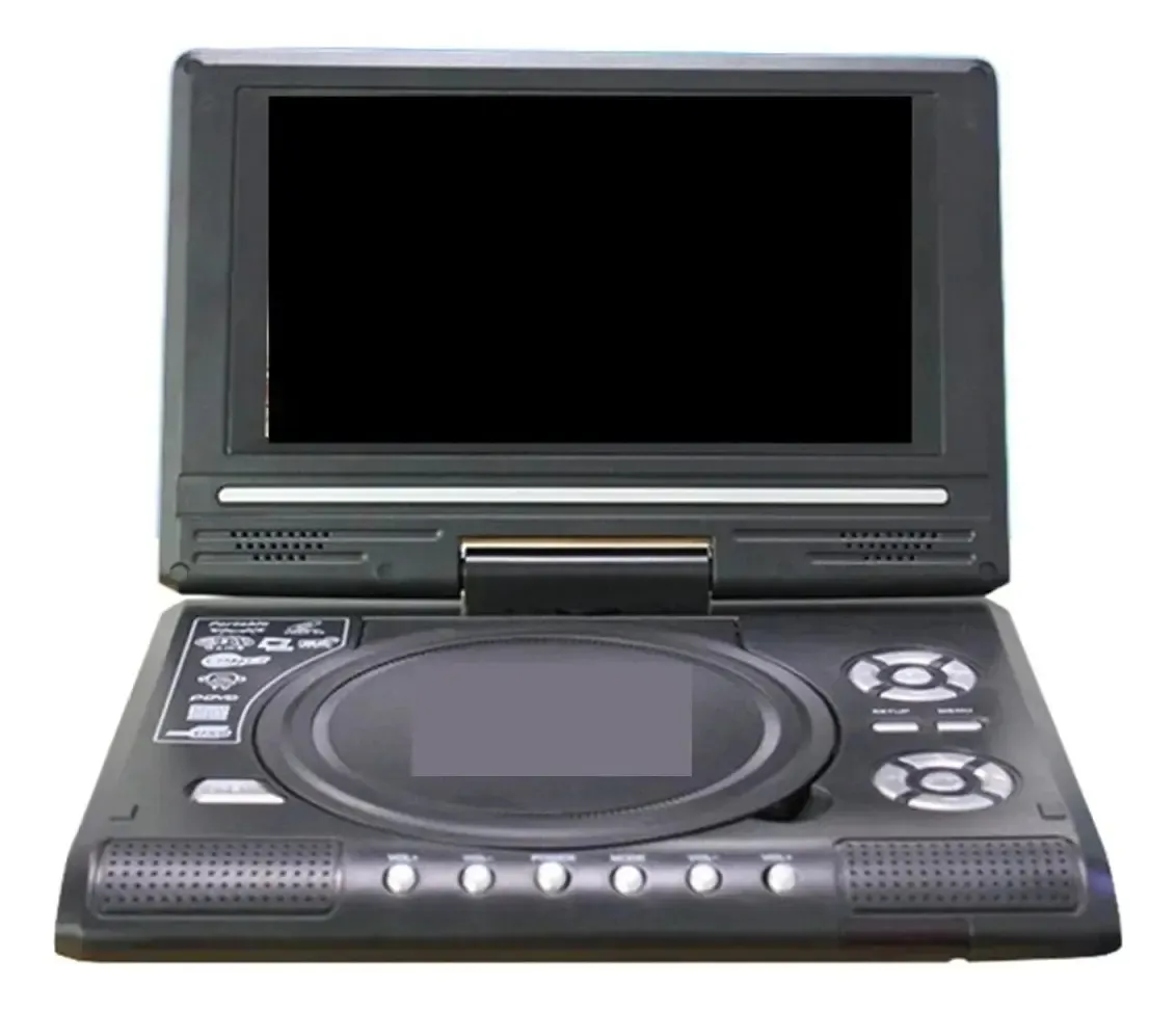 Sweper Leitor de DVD portátil HD de 7,8 polegadas para TV, casa, carro, VCD, CD e DVD com tela LCD giratória