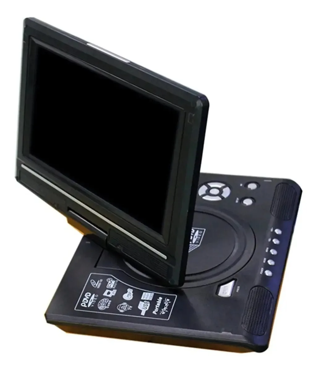 9.8 Leitor de DVD portátil, reprodutor de vídeo HD, entrada e saída AV, mini TV para carro (cor: 1, tamanho: plugue AU)