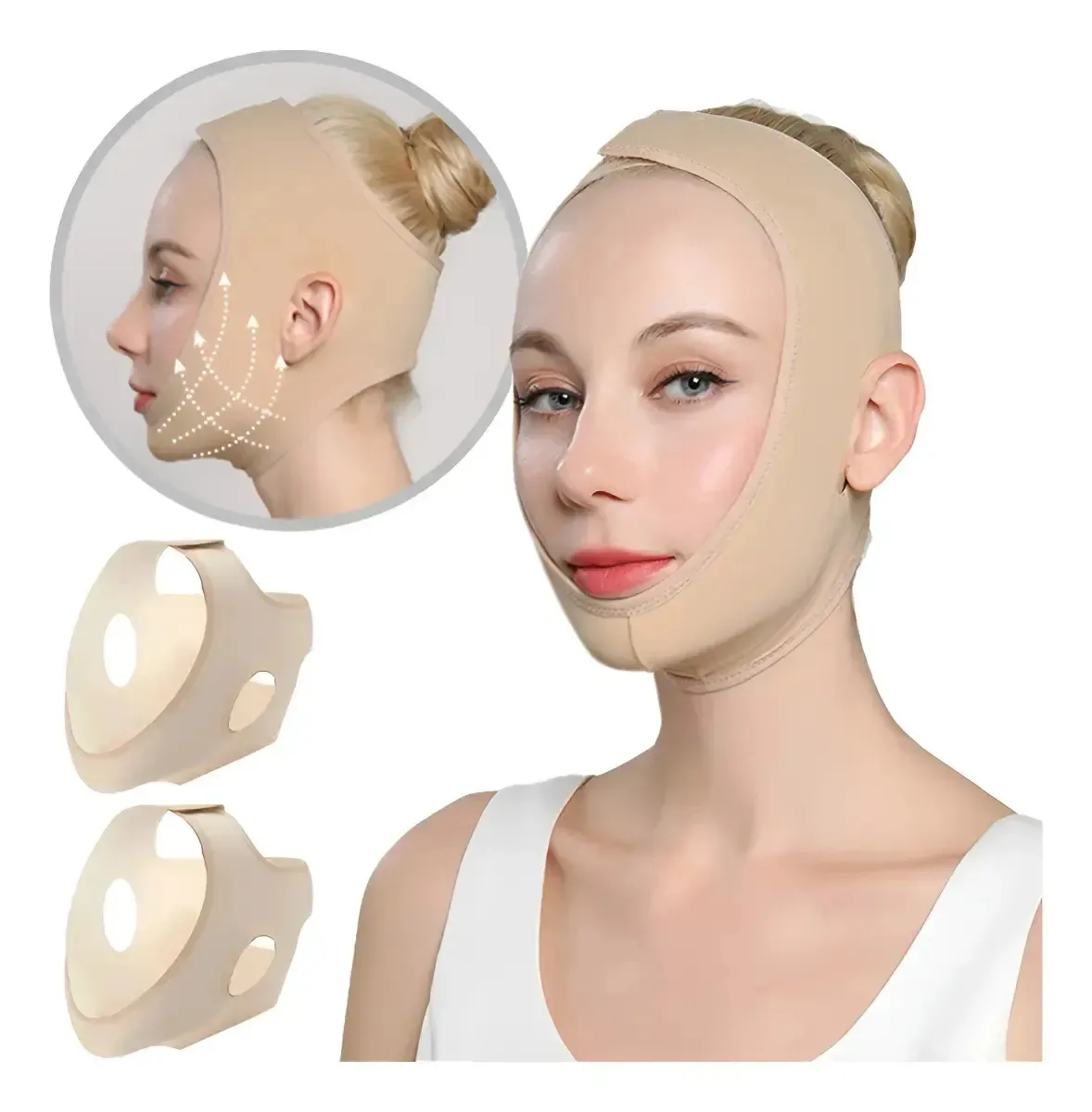 2 onças de Faja Mentonera Reduce Arruga Papada Y Adelgazante Facial