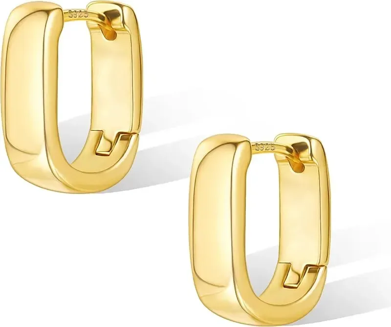 Arete De Plata 925 Pequenos E Gruesos Para Mulher, Aretes De Aro Pequenos De Plata, Hipoalergênicos, Aretes Pequenos E Gruesos Para Presentes De Joyería