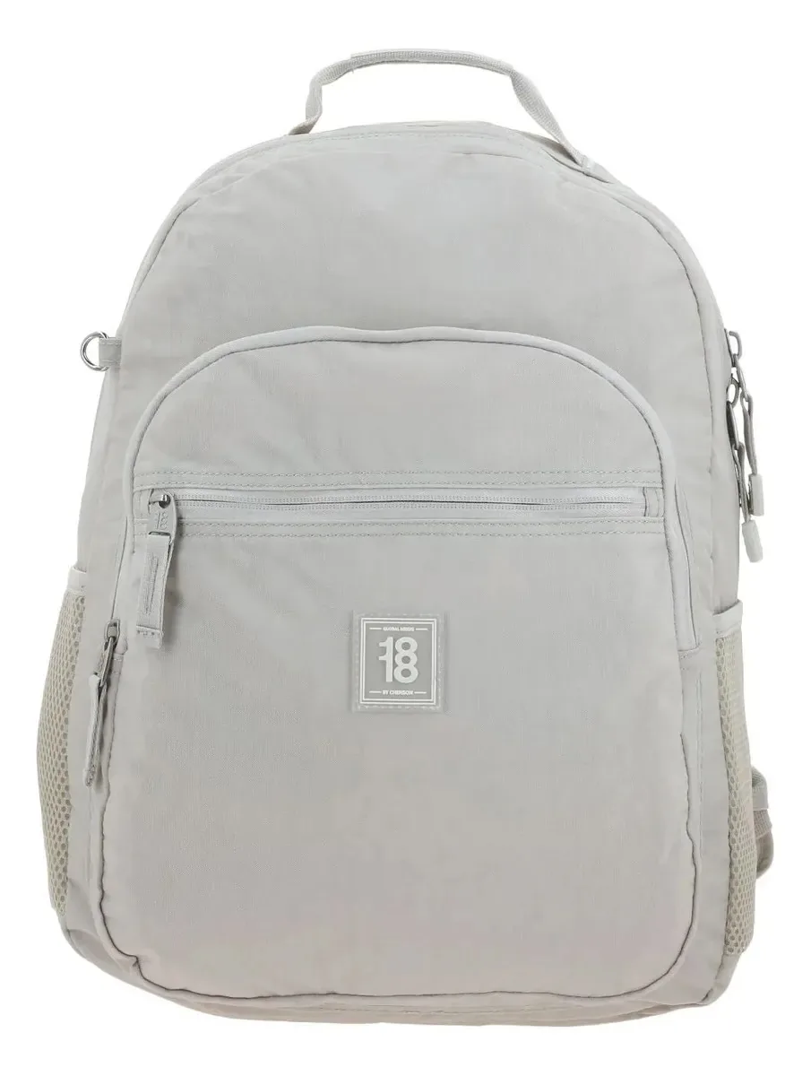 Mochila bege para laptop 1818 Zip Beige