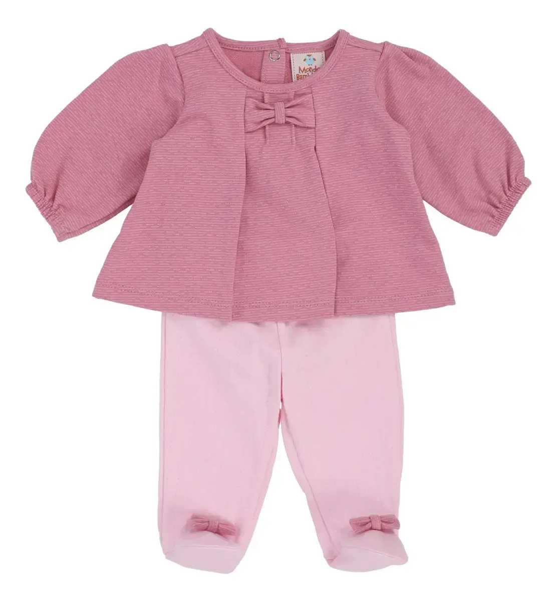 Conjunto de calças e roupão Mondo Bambino Pink Baby 0 M