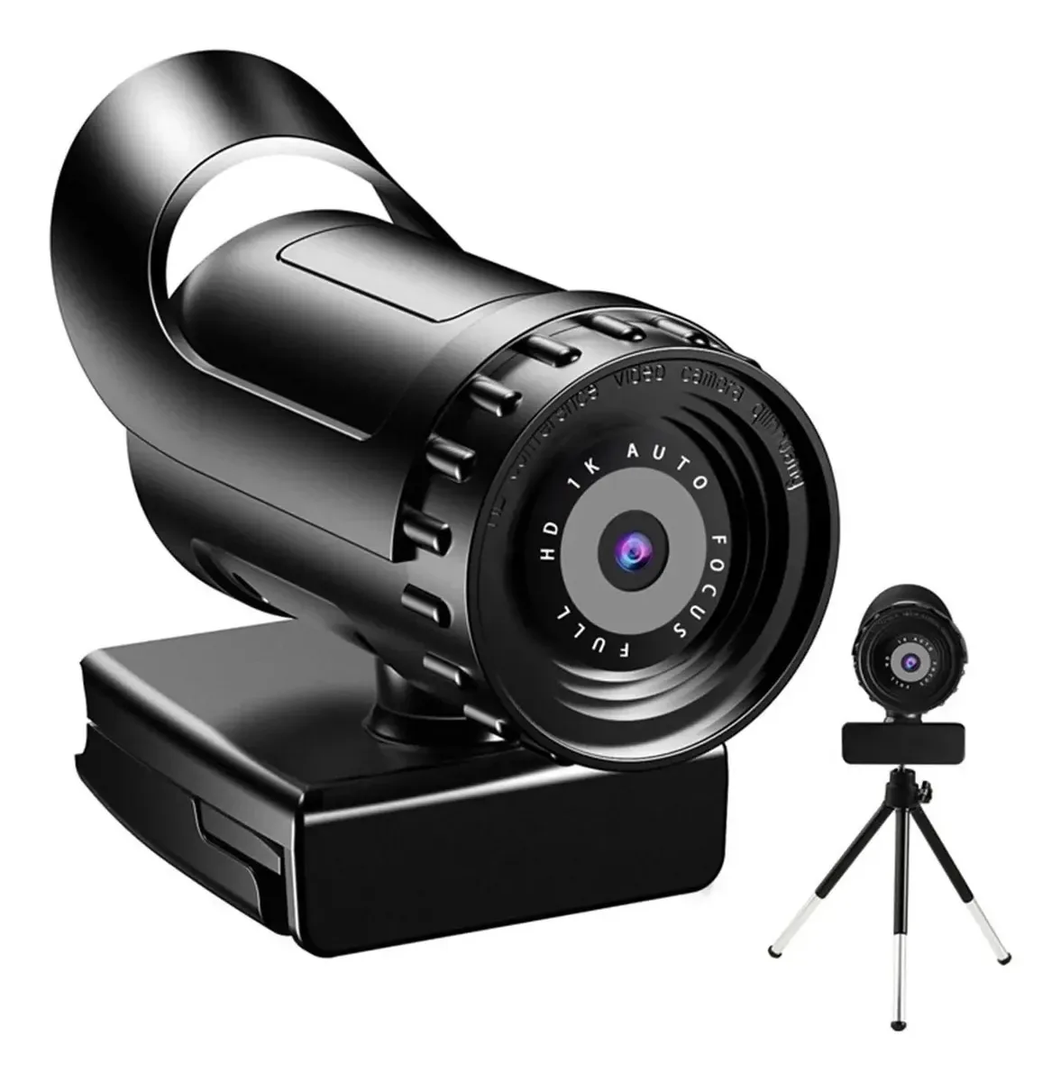 Webcam Poemysir 4k 2k 1080p Webcam Full HD com microfone Webcam USB para PC, computador, streaming de vídeo ao vivo, mini câmera 4k (1080p)