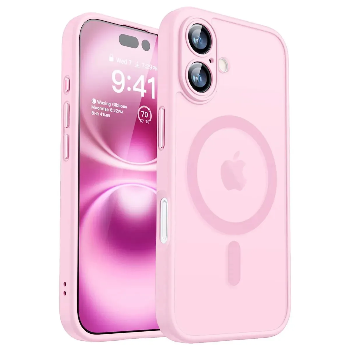 Capa rosa para iPhone 16 Plus