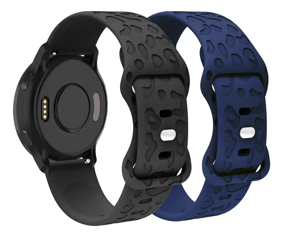 Pacote com 2 pulseiras para Moto Watch, 100 pulseiras, pulseira de leopardo de silicone macio para Moto Watch, 100 pulseiras para mulheres e homens, pulseira de reposição para Moto Watch 100 (b)