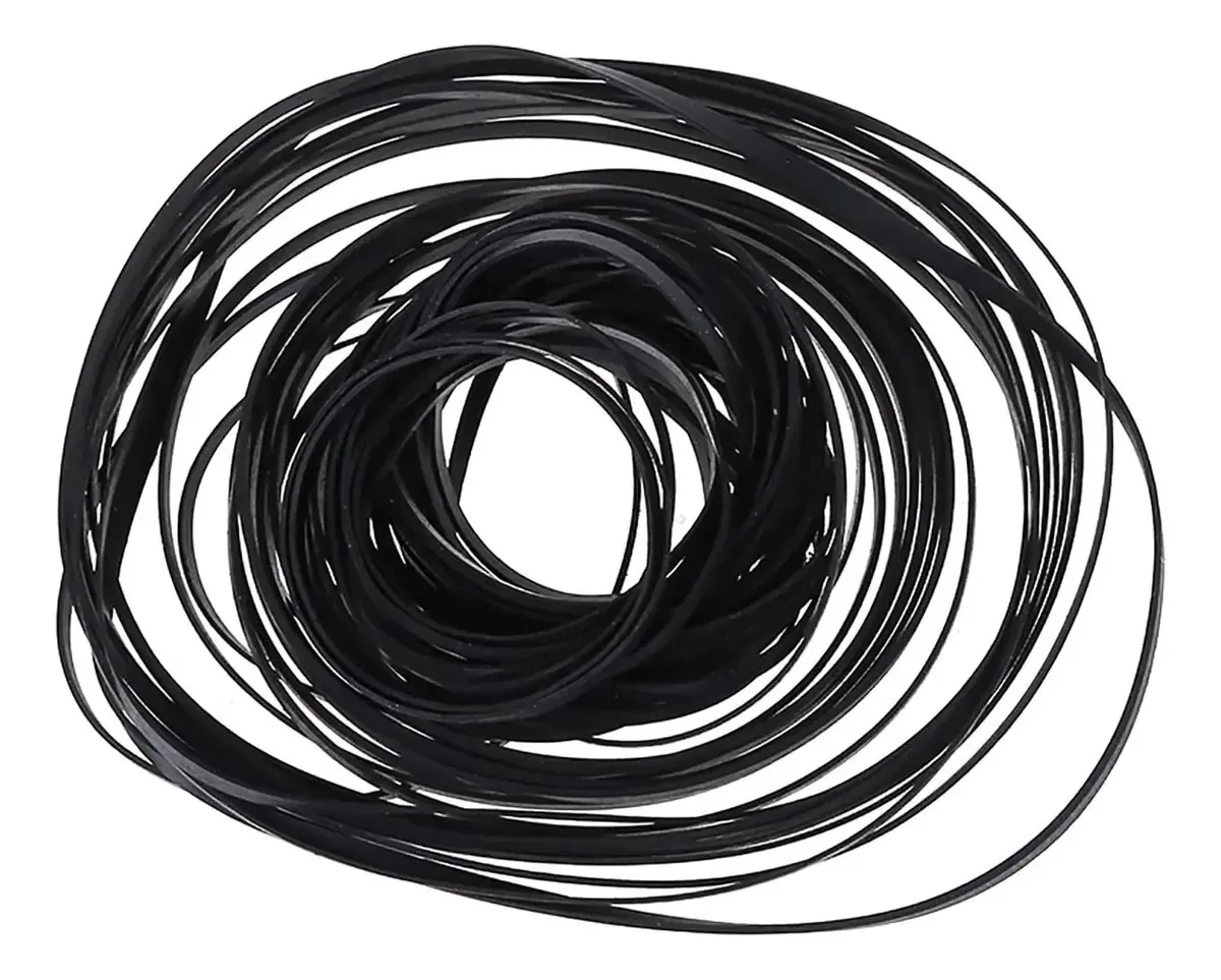 Conjunto versátil de 100 pulseiras de borracha planas de tamanho misto, 40-135 mm para unidades de 4 mm
