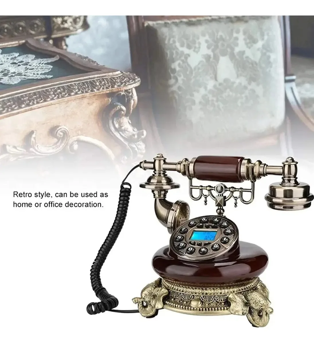 Telefone antigo estilo europeu retrô vintage Oaqzgbvk para casa e escritório