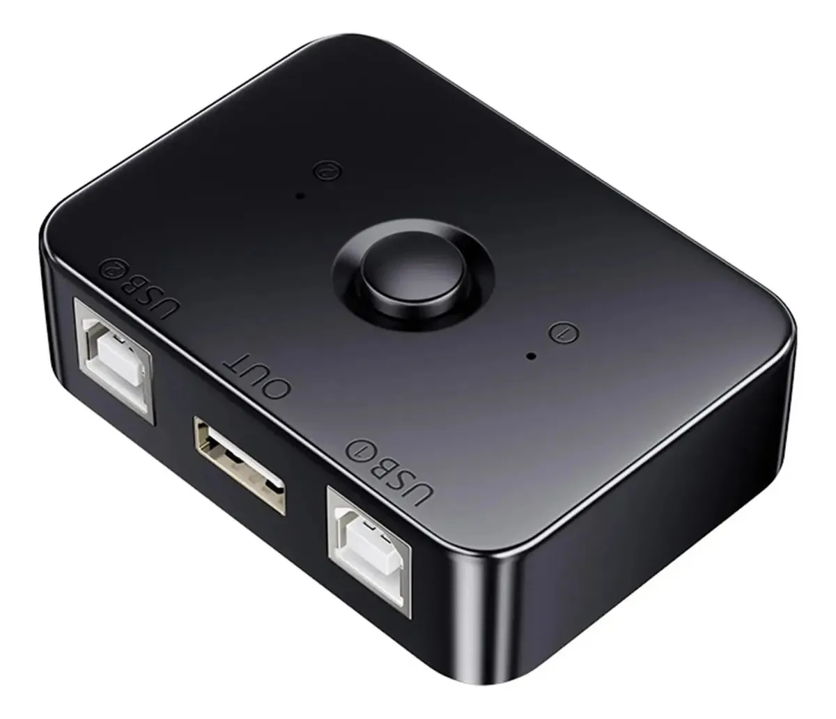 2 dispositivos de distribuição de impressoras USB, componentes externos, impressoras compartilhadas, 2 portas USB