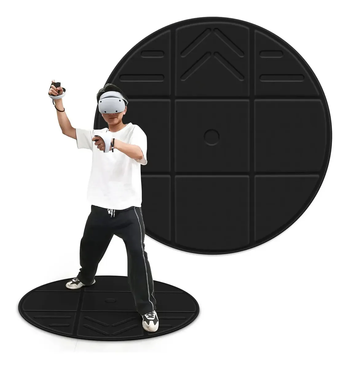 Haoyull - Almofada antiderrapante portátil para interruptores/Q 3 Vr Gaming, conveniente tapete esportivo de simulação espacial universal