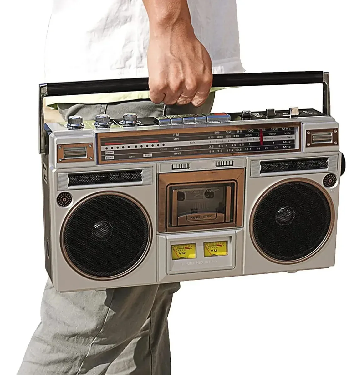 Cassete de rádio AM/FM/SW portátil multibanda Eagleg Vintage 80s, Bluetooth, gravador retro Boombox, cartão USB e SD, conexão de fone de ouvido