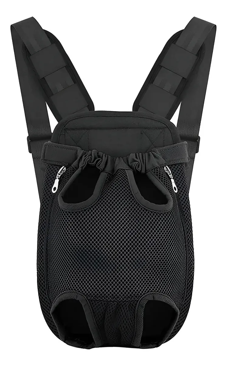 Mochila leve e respirável para cães para andar de bicicleta e ser preta Xxxl