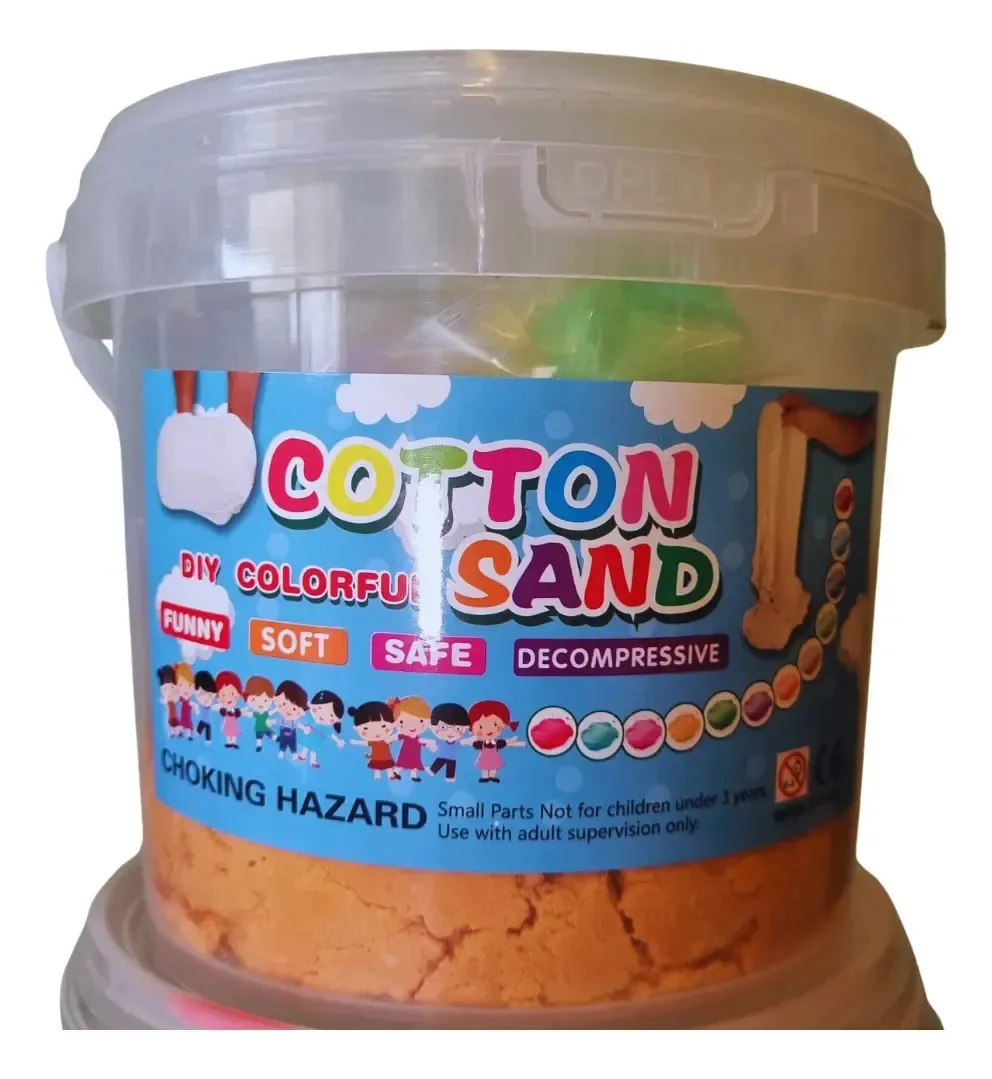 Balde de areia mágico para crianças - 1 kg - Inclui moldes laranja